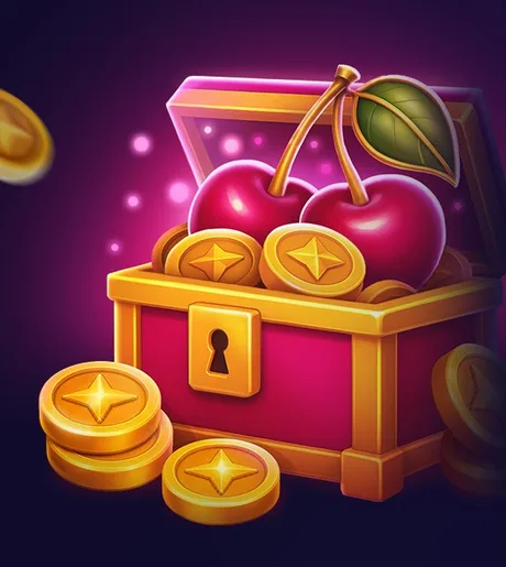 Treasure chest of gold coins