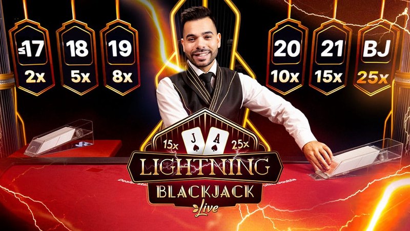 Lightning Blackjack live dealer game