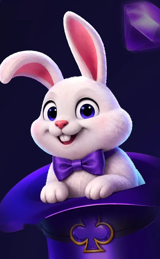 The Trixino rabbit popping out of a top hat